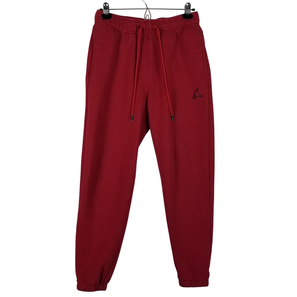 Jordan Joggers Men Small Red Fleece Jumpman Logo Tapered Sweatpants DA9820-691